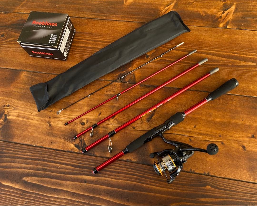 釣り竿セット　スピニングロッド　7ft 2.1M パックロッド　バス釣り　EVA