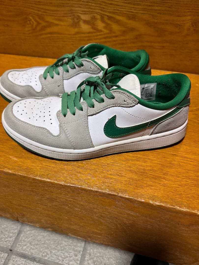 ナイキゴルフ　Nike Air Jordan 1 Low ホワイト/グリーン