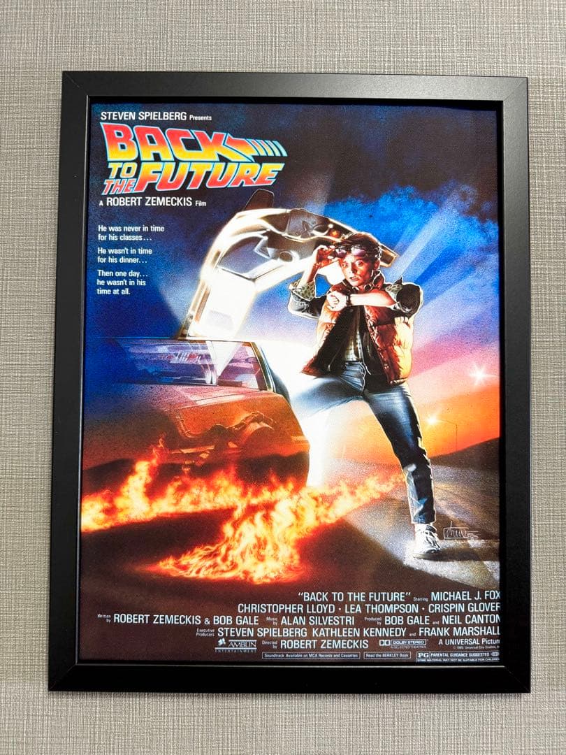 276.フレーム付きキャンバスアート　映画ポスター　バックトゥーザ・フューチャー