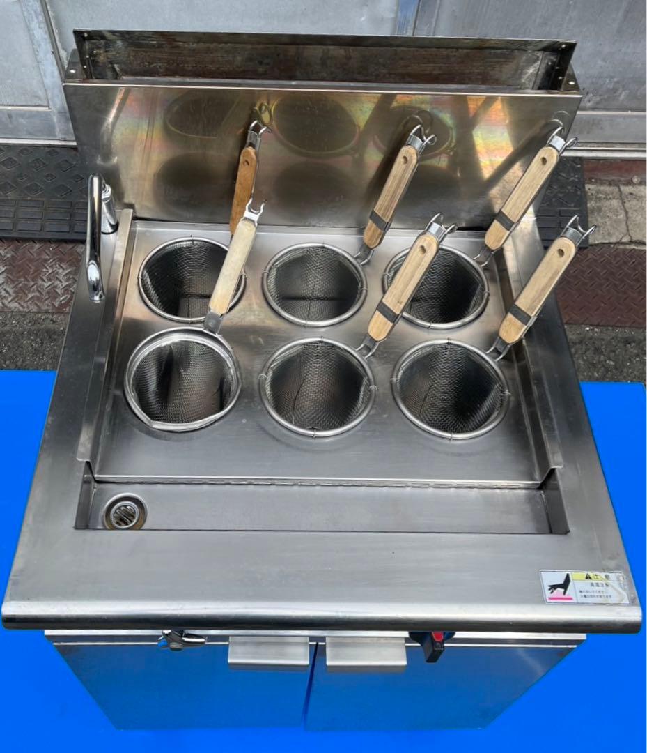 動確済み フジマック 業務用 ゆで麺器 FGNB606006A LPガス 6テボ