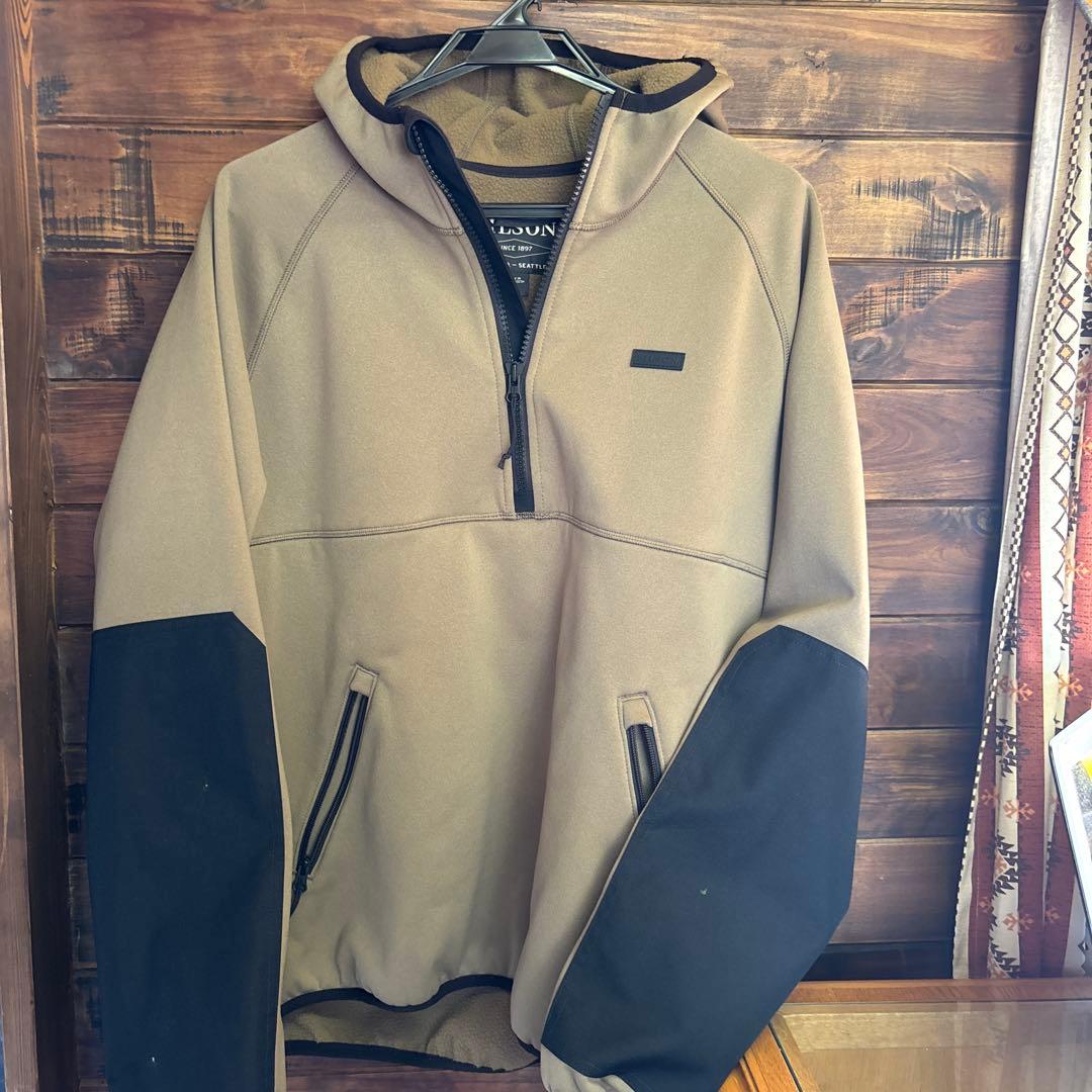 美品！　フィルソン プルオーバー　フリースジャケット 裏起毛 エルボーパッチ　L