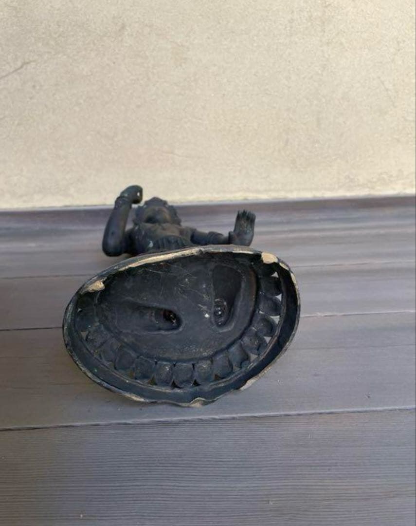 チベット男神像　銅製の仏像　46cm アンティーク　骨董