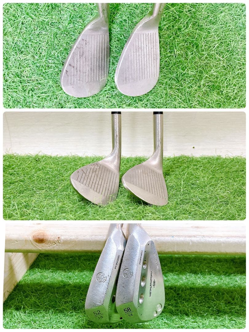2.メタルファクトリー　ゴルフクラブ　ウェッジ　2本　52° 58°