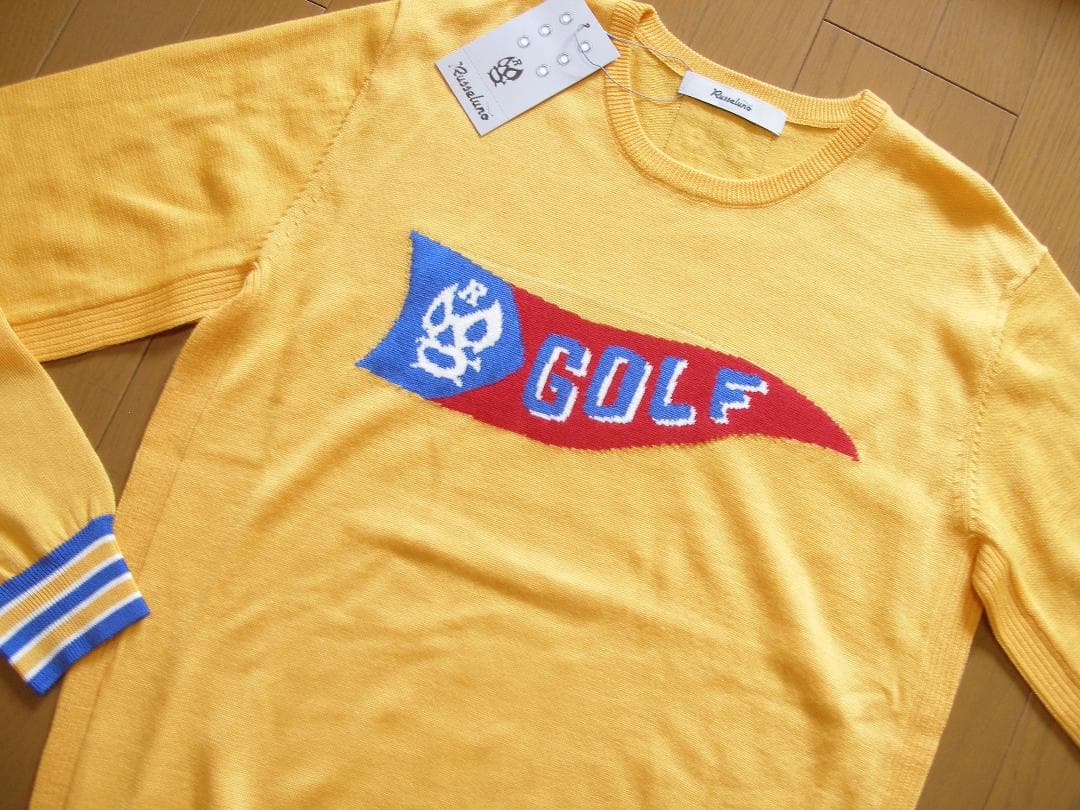 ラッセルノ FLAG LOGO KNIT SWEATER サイズ5 YLW 新品