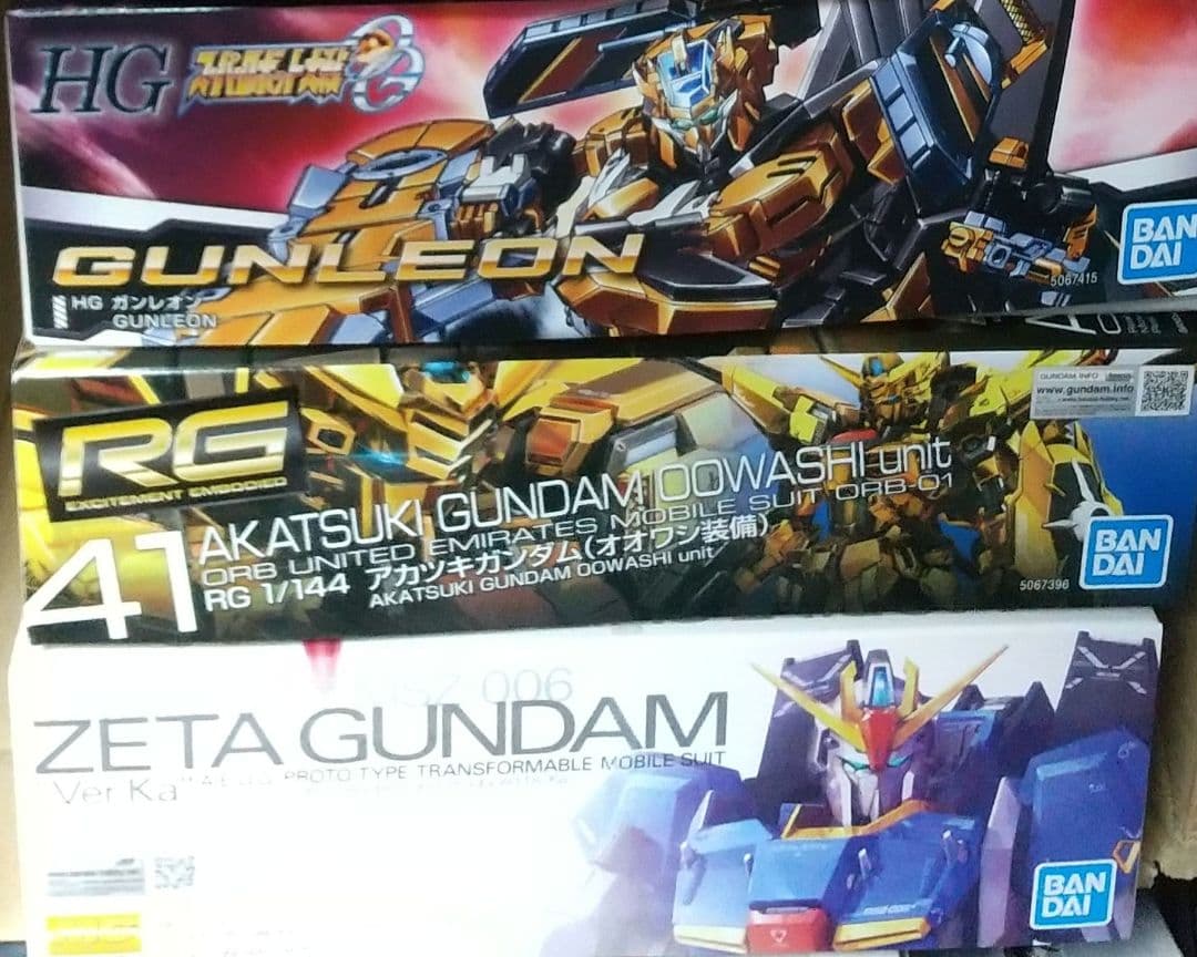 MG Zガンダム RG アカツキ HG ガンレオン セット