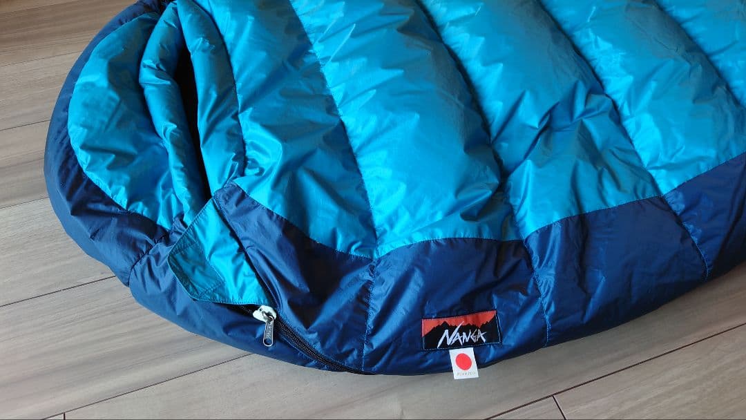 NANGA シュラフ450DX スリーピングバッグ 青/ターコイズ