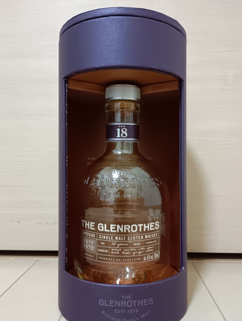 THE GLENROTHES 18年 シングルモルトウイスキー 【化粧箱、空瓶】
