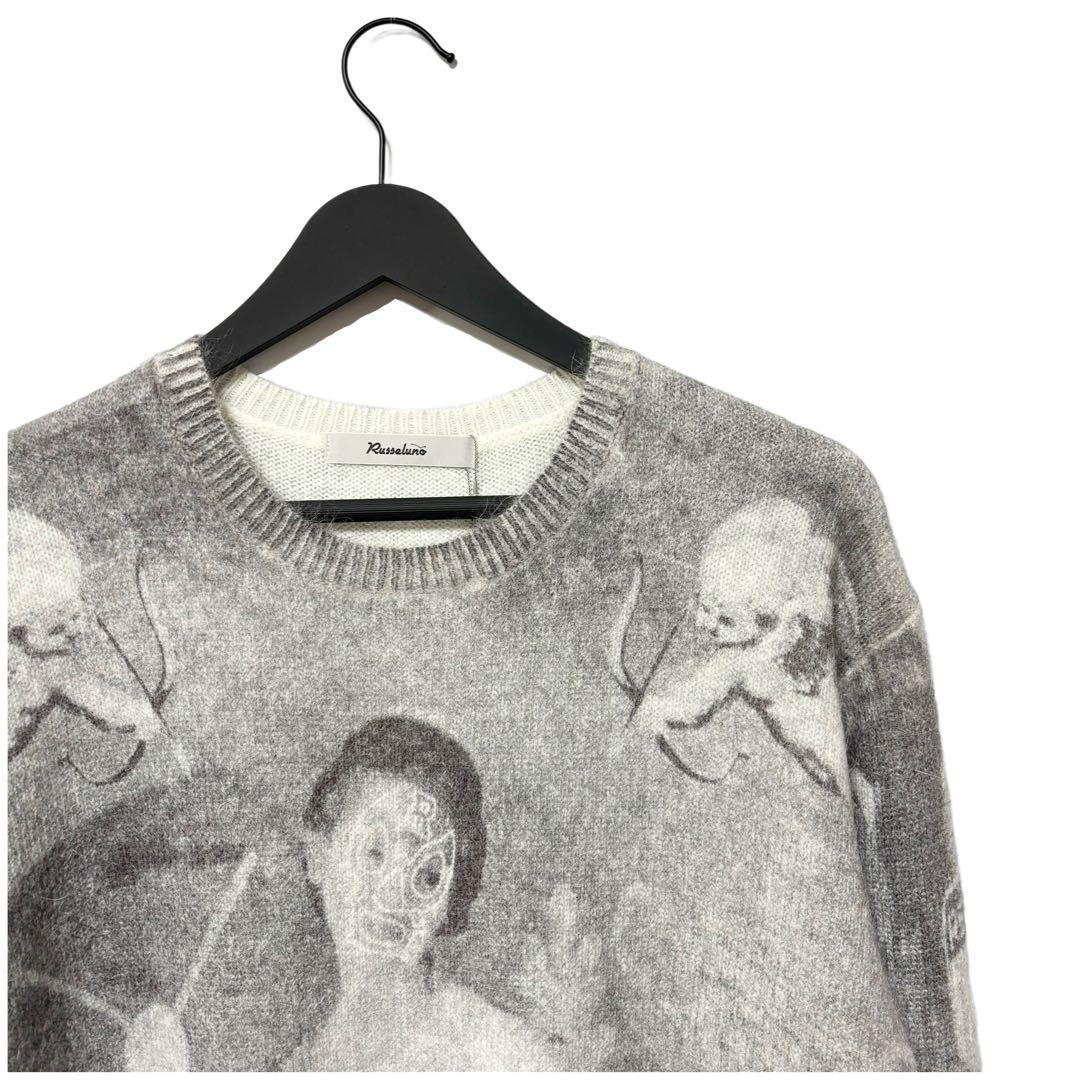 新品 ラッセルノ ゴルフ グラフィック ニット セーター ブラック L 5