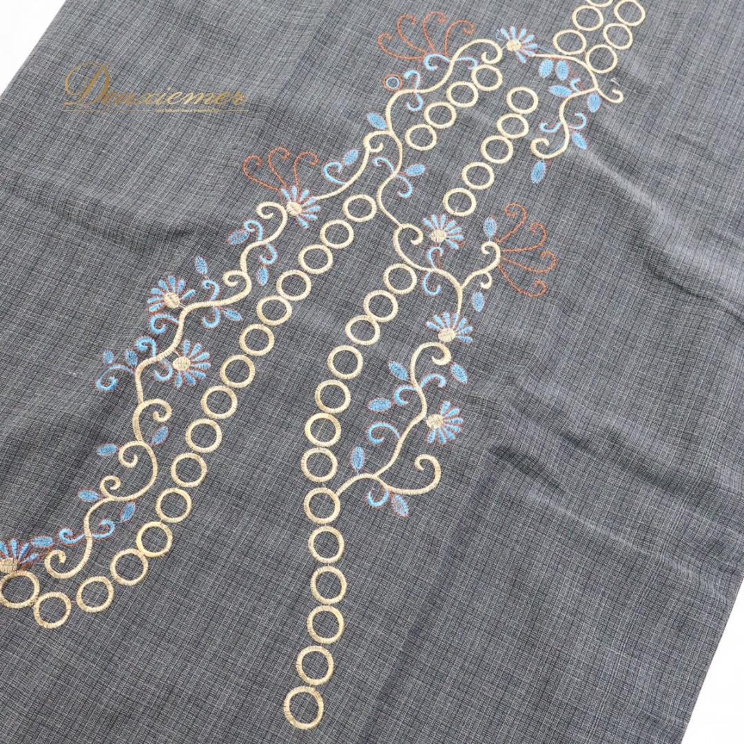 【ベリーダンス用衣装】ダークグレー ガラベーヤ ワンピース ドレス 鼠色 黒 花