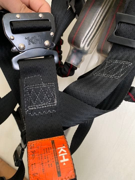 新規格適合品　KH ハーネスセット(ハーネスX型+ダブル蛇腹ランヤード)