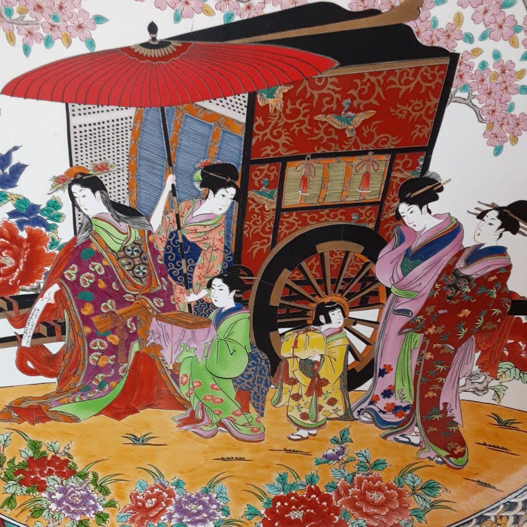 陶器　大きな赤絵の皿