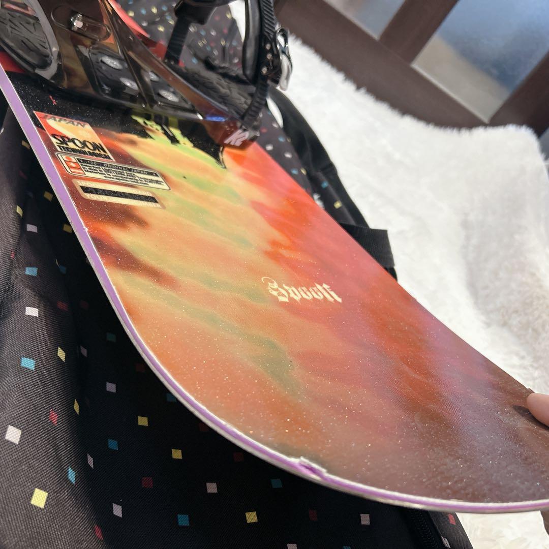 SPOON ボード BLUSH 150㎝ K2 バイン＋SPOONバッグ付き