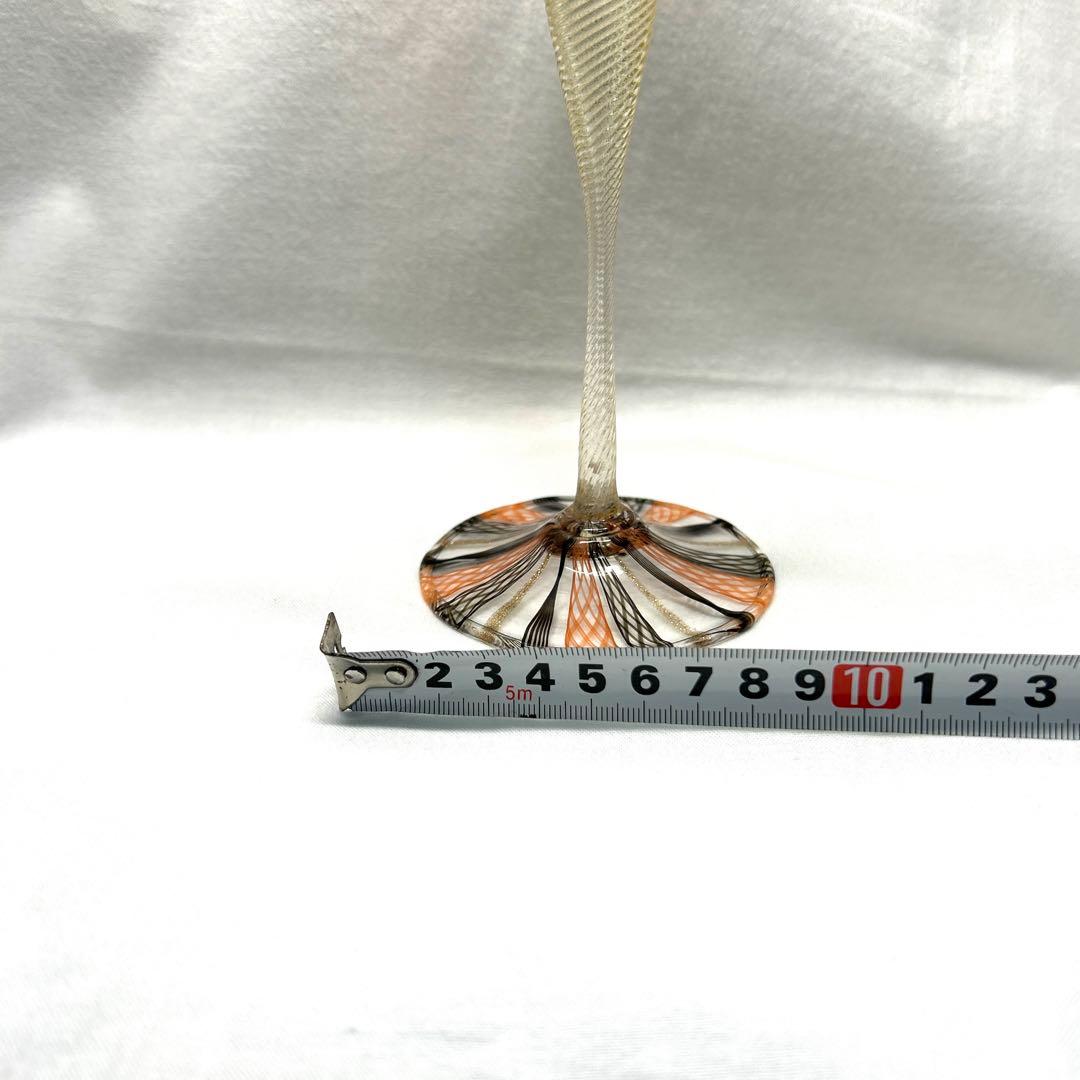 ベネチアングラスSegusoアートグラス フラワーベース　ヴィンテージ未使用品