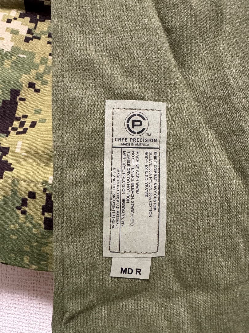 未使用 実物 Crye AOR2 コンバットシャツ Navy Custom G2