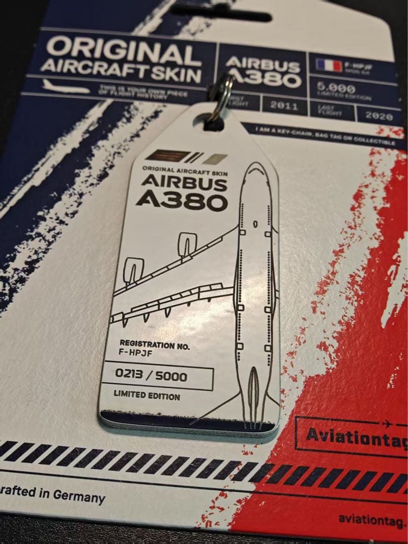 AF Air france Aviationtag A380 コンビ色