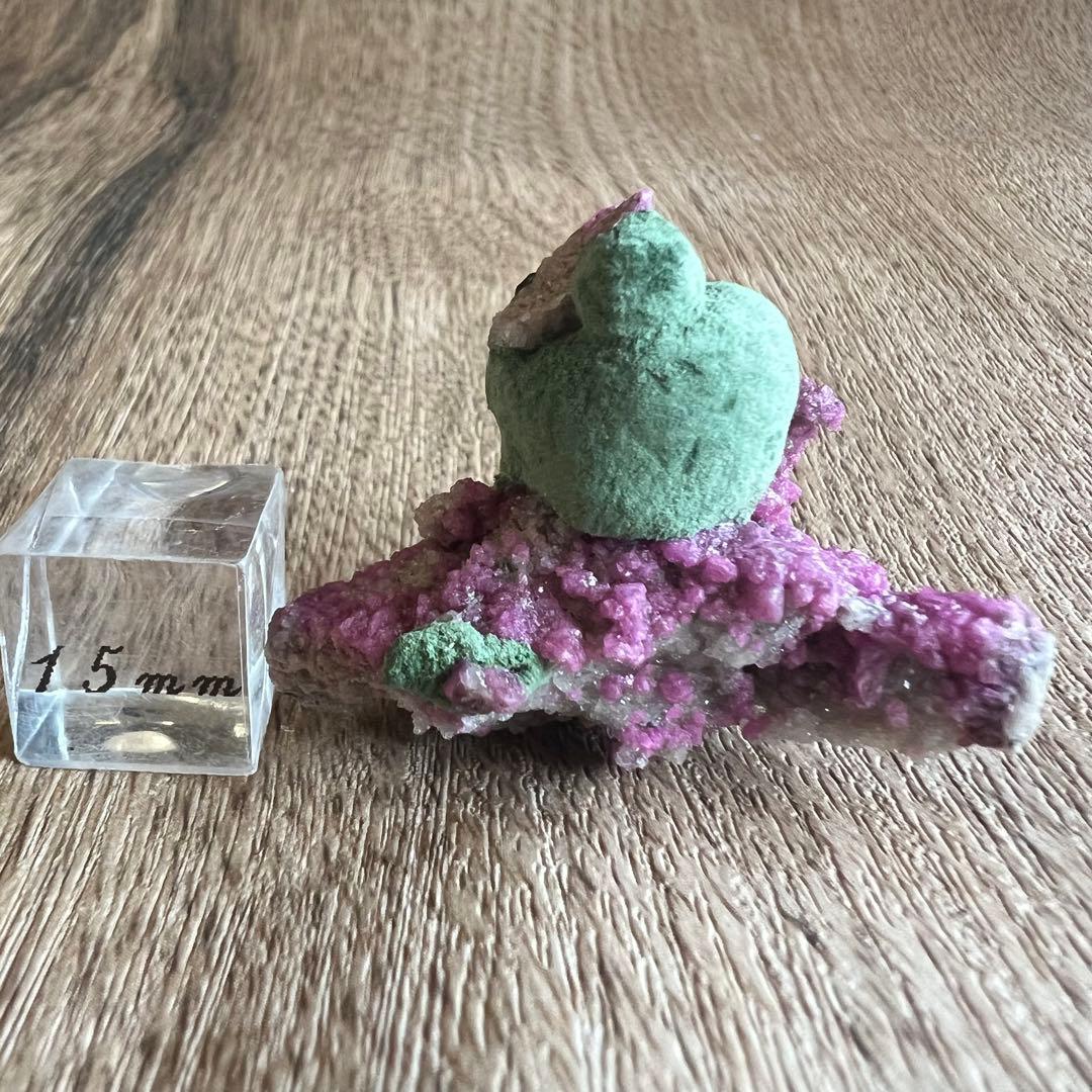 コバルトカルサイト マラカイト ③ 共生 鉱物 標本 原石