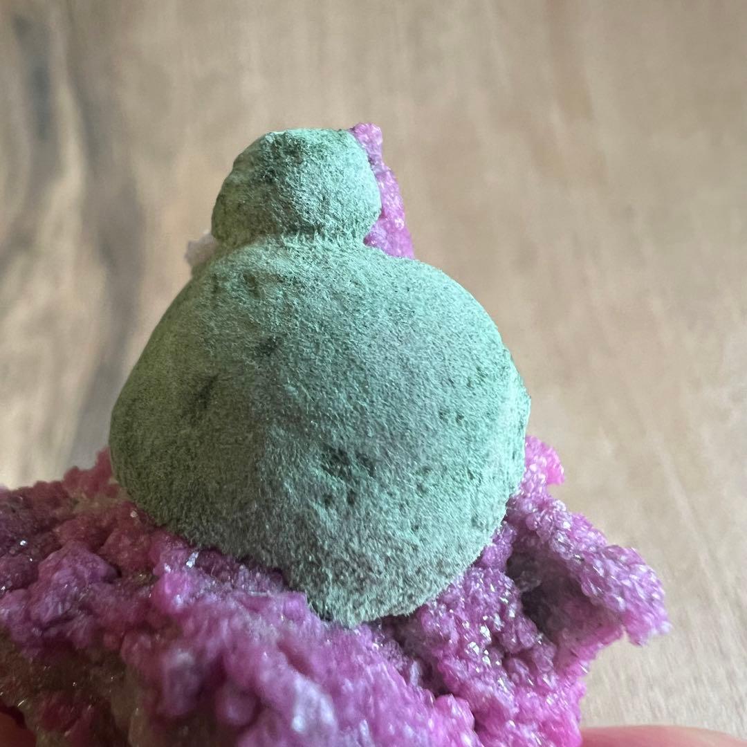 コバルトカルサイト マラカイト ③ 共生 鉱物 標本 原石