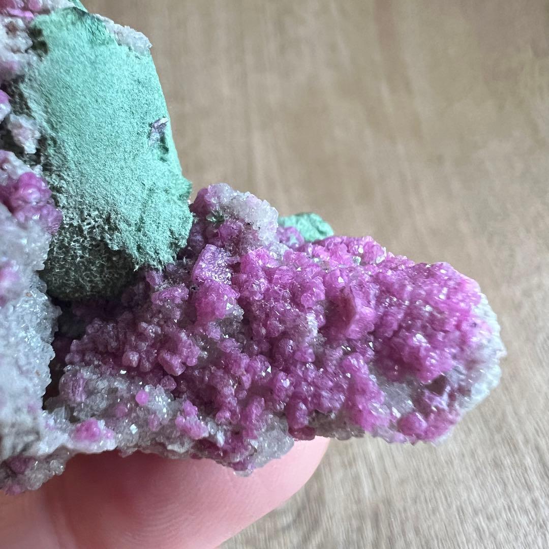 コバルトカルサイト マラカイト ③ 共生 鉱物 標本 原石