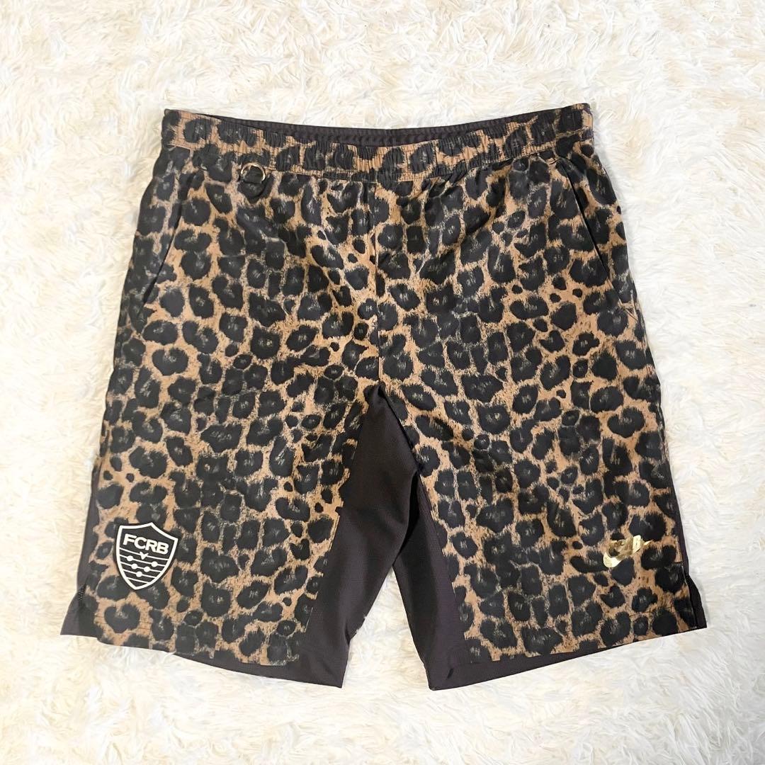 美品 希少 NIKE × FCRB.レオパード ハーフパンツ セットアップ