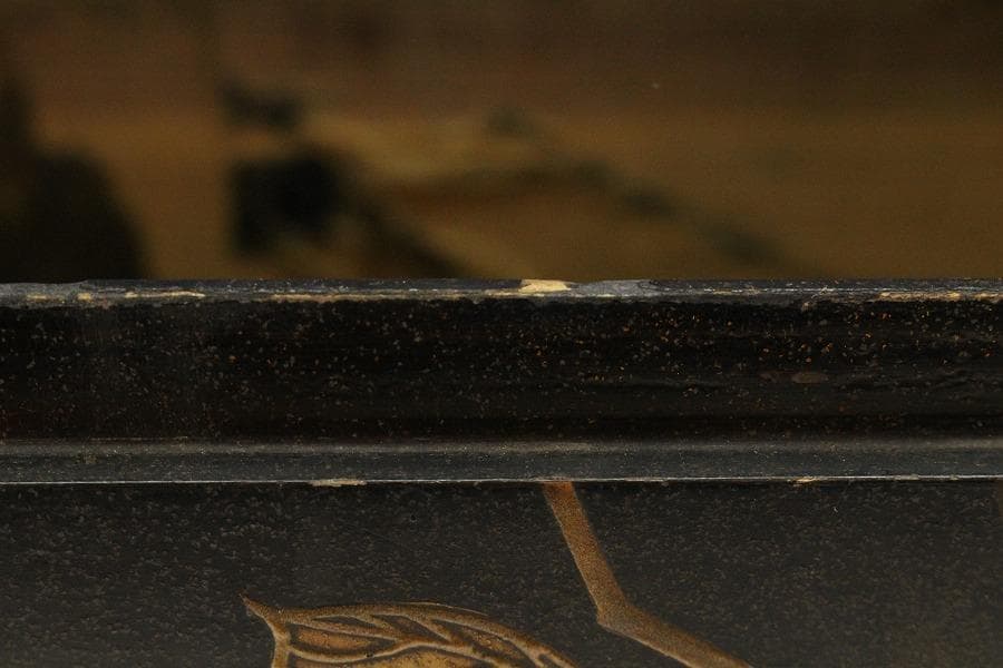 和楽器 果実 柿 蒔絵 時代 鼓箱(K-YC522)