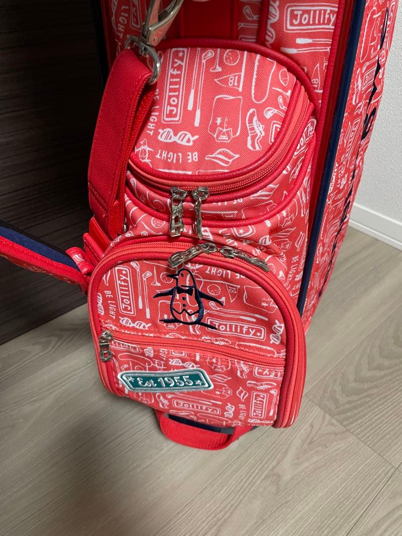 【メロンパン】Munsingwear 赤 キャディバッグ