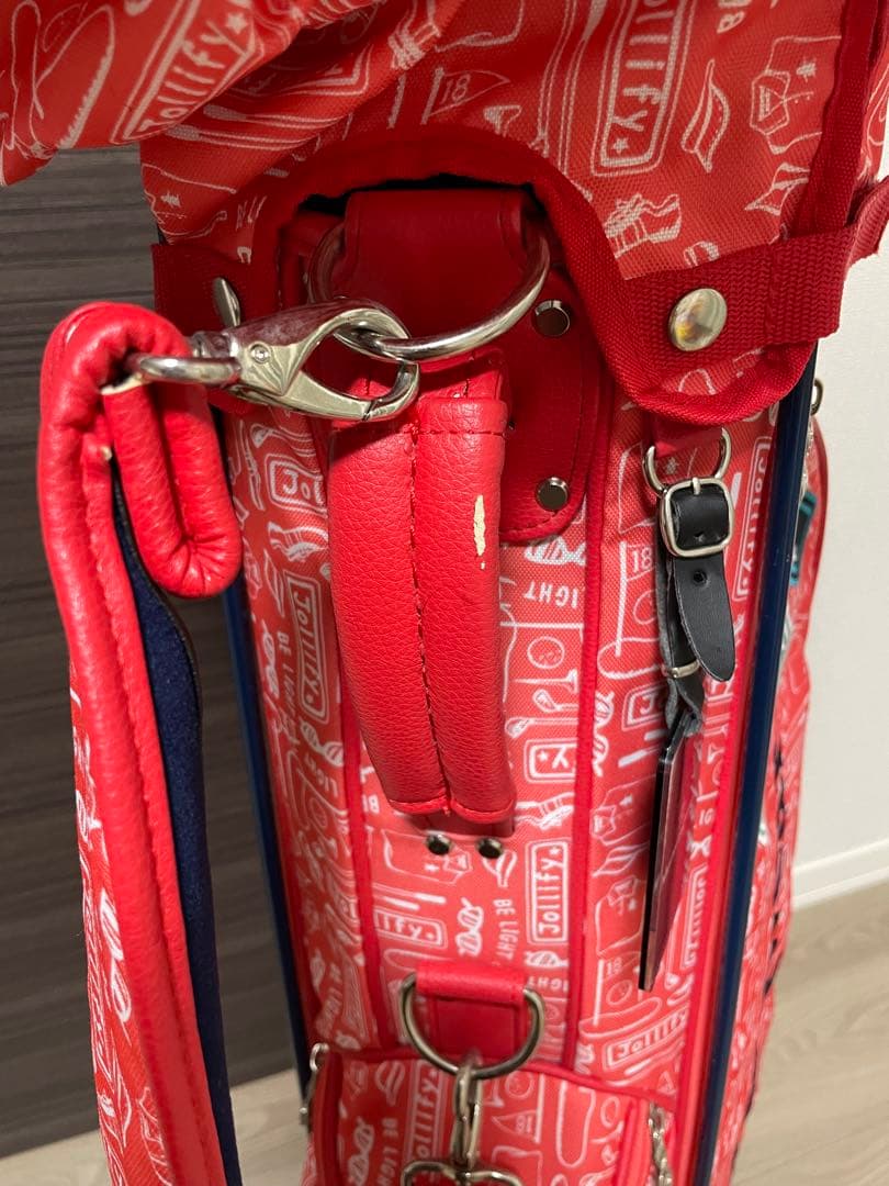 【メロンパン】Munsingwear 赤 キャディバッグ