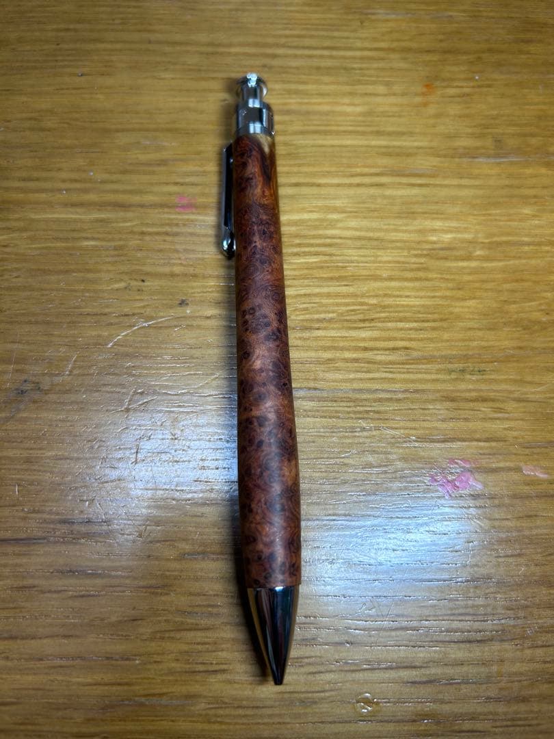 新品未使用　工房楔　花梨　（こぶ杢）　シャープペンシル 固定式口金付き