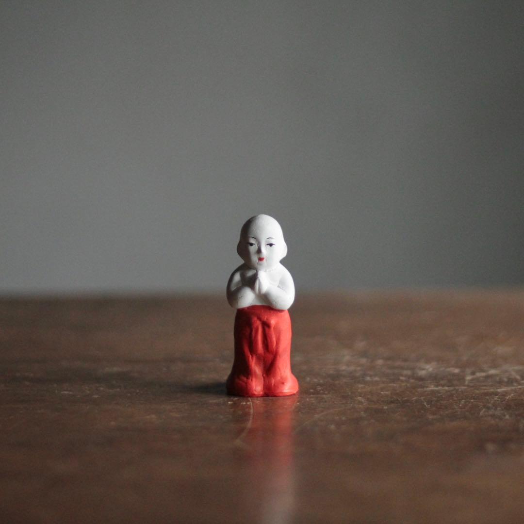 土人形 奉開眼 聖徳太子二歳像 四天王寺 箱なし 古道具 アンティーク オブジェ