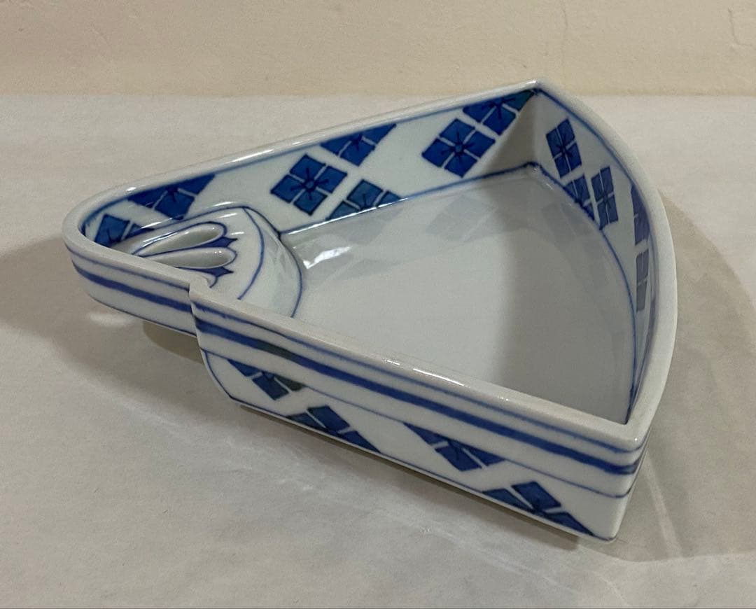 古染付扇面向付　伊万里　有田　5枚