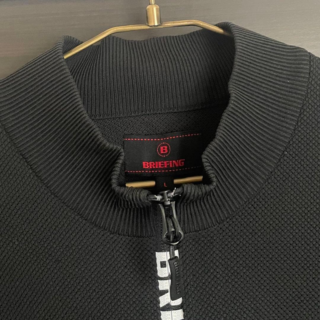 BRIEFING MS WR KNIT HALFZIP TOP ブラック L