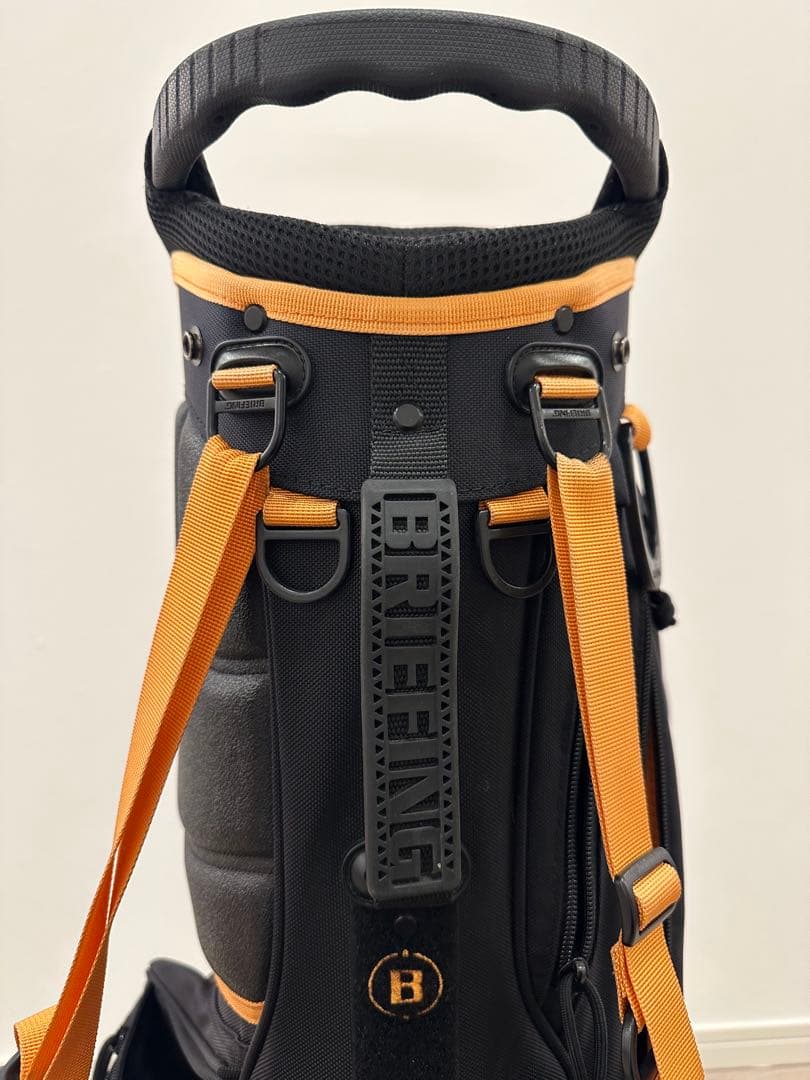 BRIEFING スタンドゴルフバッグ 黒とオレンジ