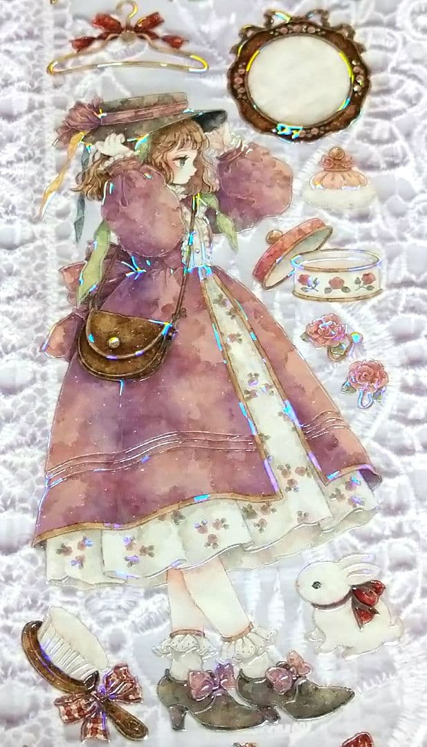 のこり２✩J620＃纤手遥望(贝壳光)Shine切り売り海外人物マステ女の子