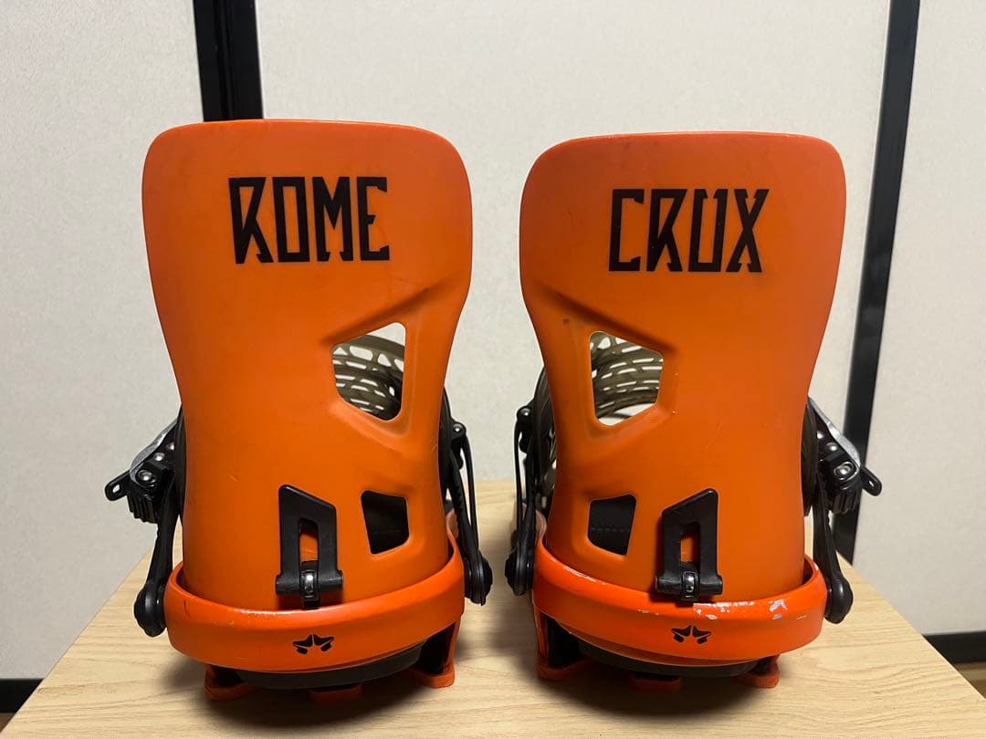 ROME CRUX 19-20スノーボードビンディング オレンジ　Ｌサイズ