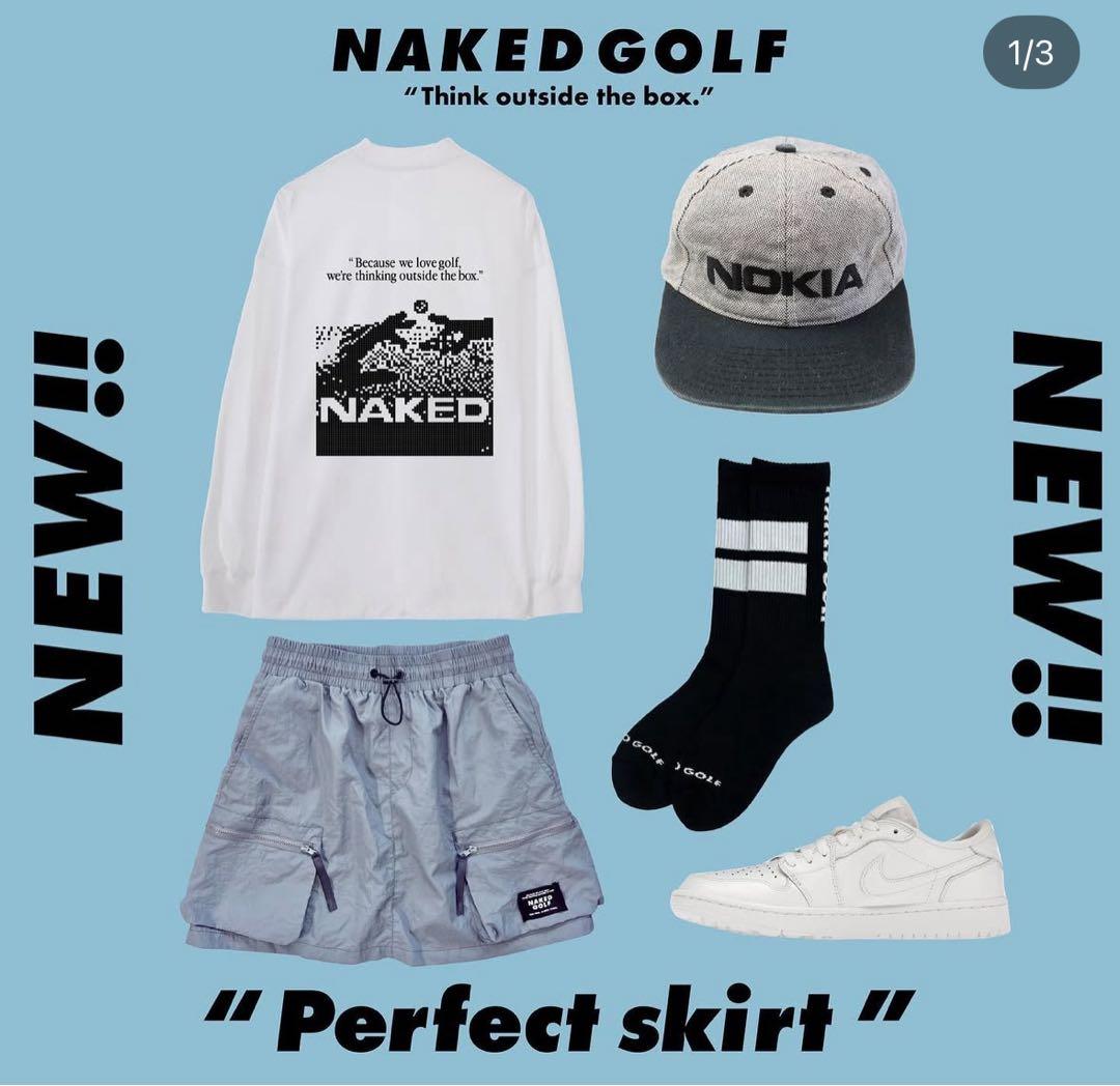 NAKED GOLF Perfect skirt ブルーグレー M