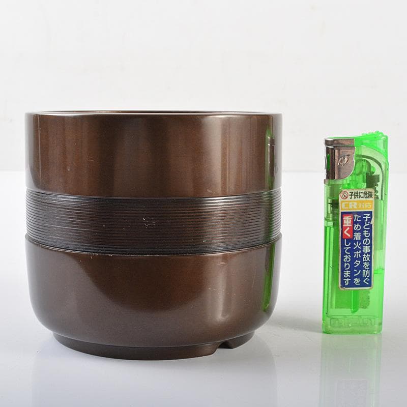 茶道具　釜師　角谷興兵衛造　唐金筋　火入　共箱　C　R6499