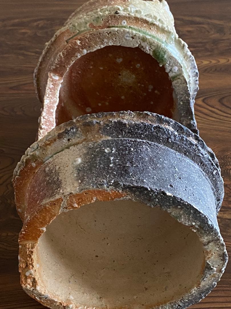 伊賀焼 Iga ware 竹花入 Vase 井村侊生 N16