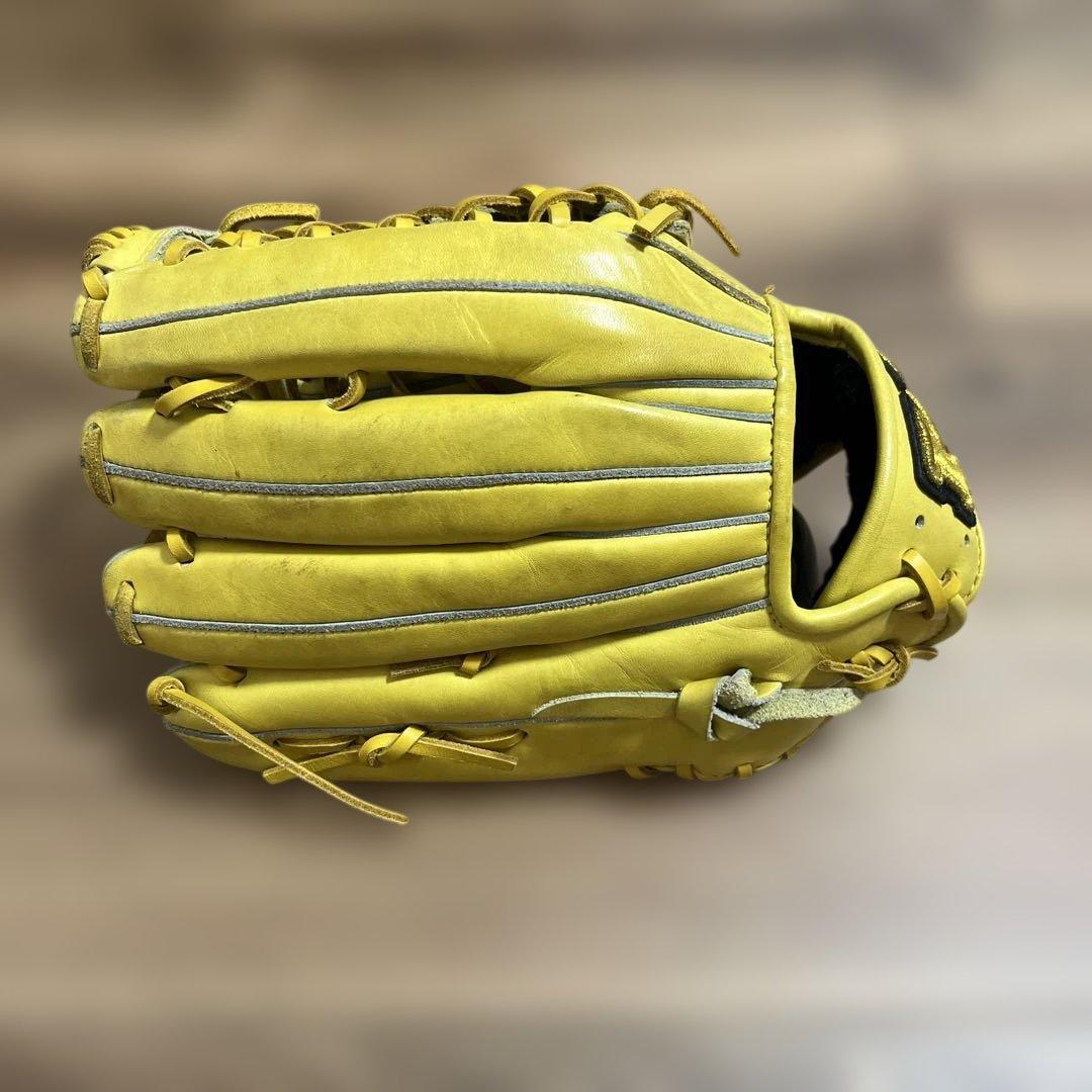 ハム太郎さん専用　ハイゴールド　イエロー レザー 軟式グローブ