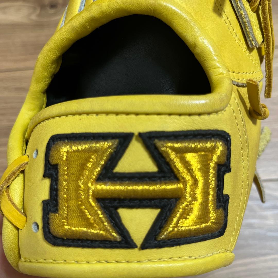 ハム太郎さん専用　ハイゴールド　イエロー レザー 軟式グローブ