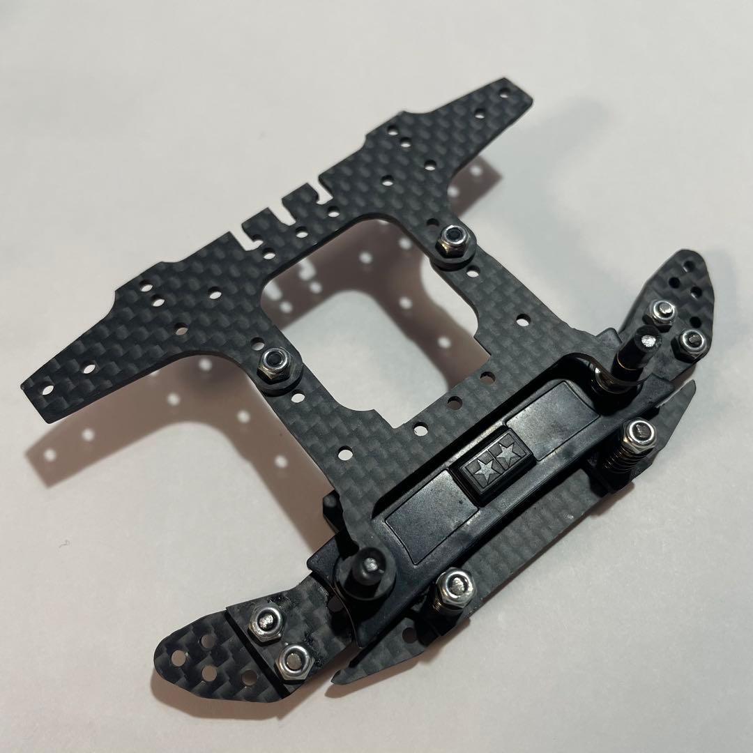 ミニ四駆　フロント段下げATスラダン　提灯　リアアンカー　社外カーボン3点セット