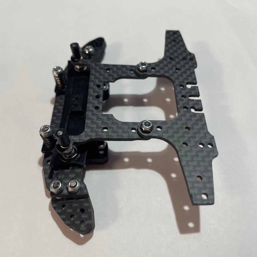 ミニ四駆　フロント段下げATスラダン　提灯　リアアンカー　社外カーボン3点セット