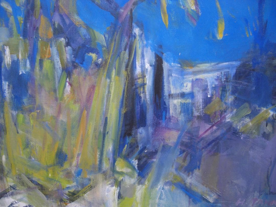 ◆H.TANAKA「コートダジュール」油彩画　1988年◆模写◆