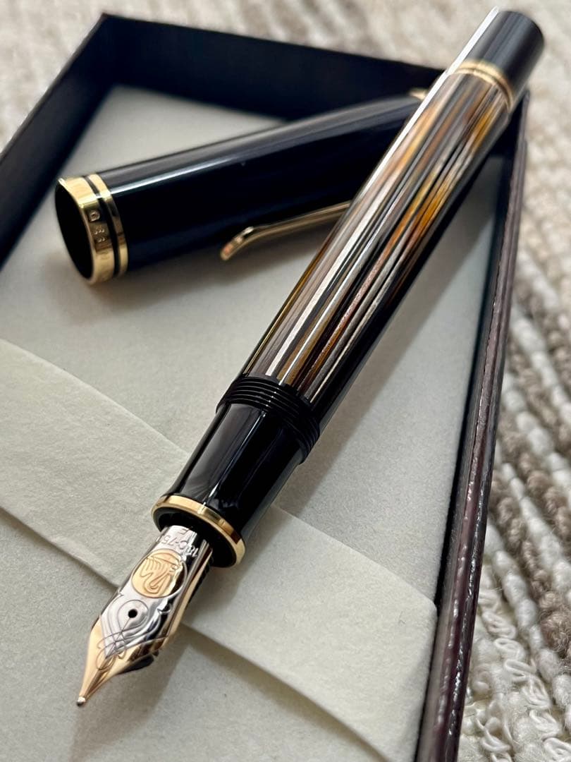 Pelikan ペリカン スーベレーン M800 茶縞　F 万年筆