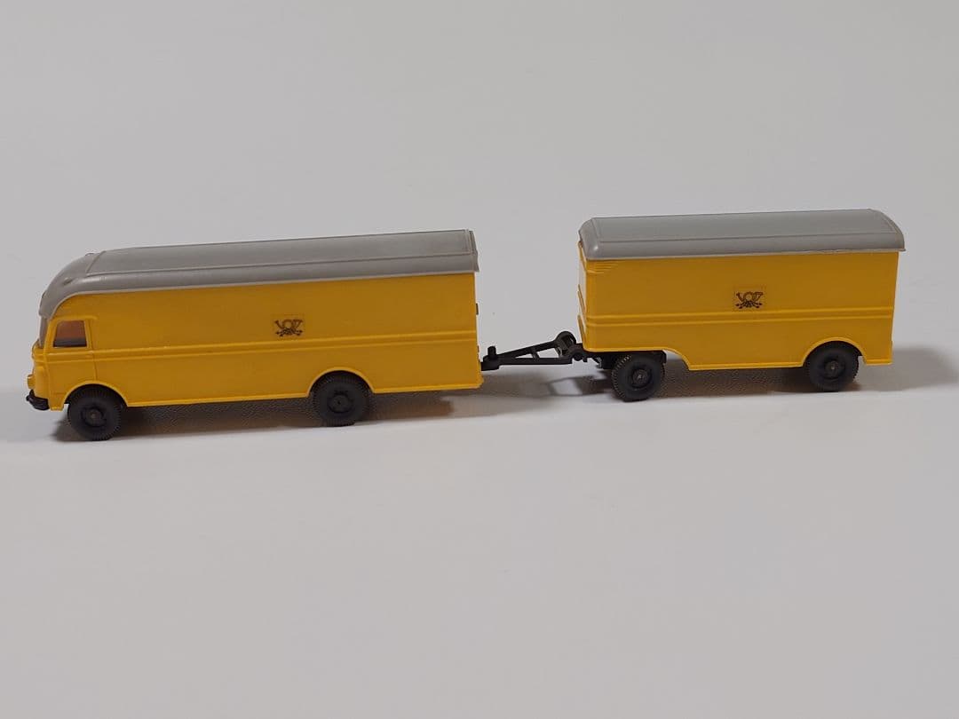 ミニカー WIKING 54 Big Postal Truck with Trailer