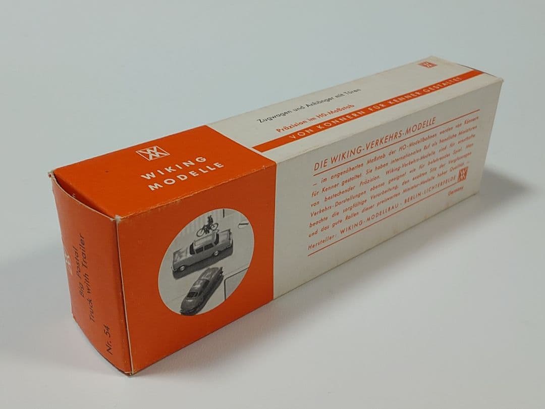 ミニカー WIKING 54 Big Postal Truck with Trailer