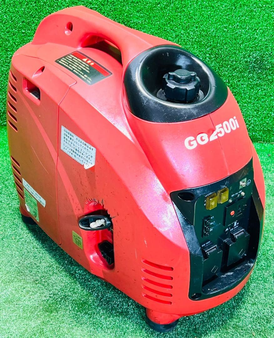 ポータブル発電機 赤 GG2500i 動作確認済み！エンジンok！