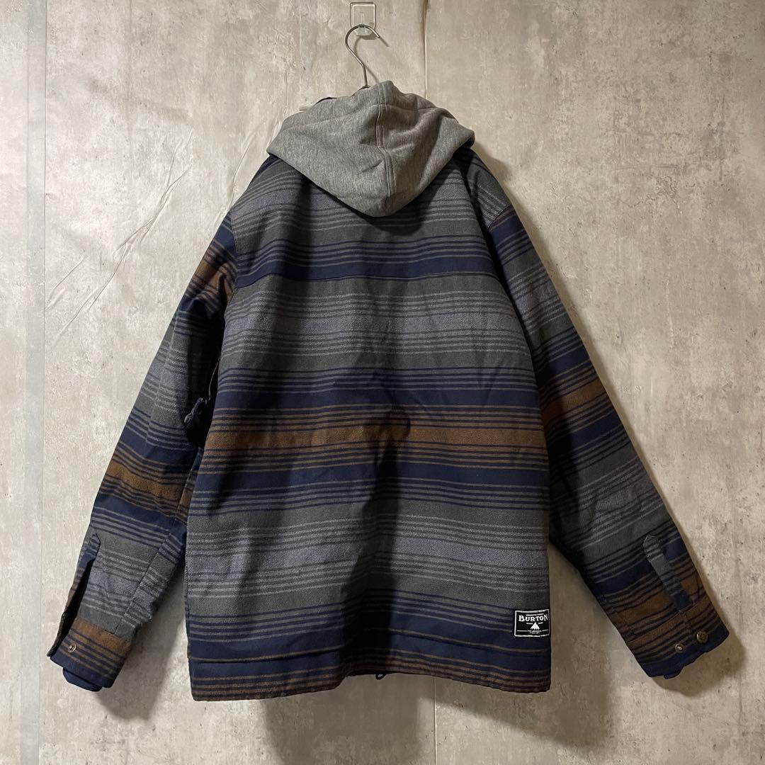 Burtonバートンスキーウェアスノーボードジャケットパーカーフード付紺ネイビー