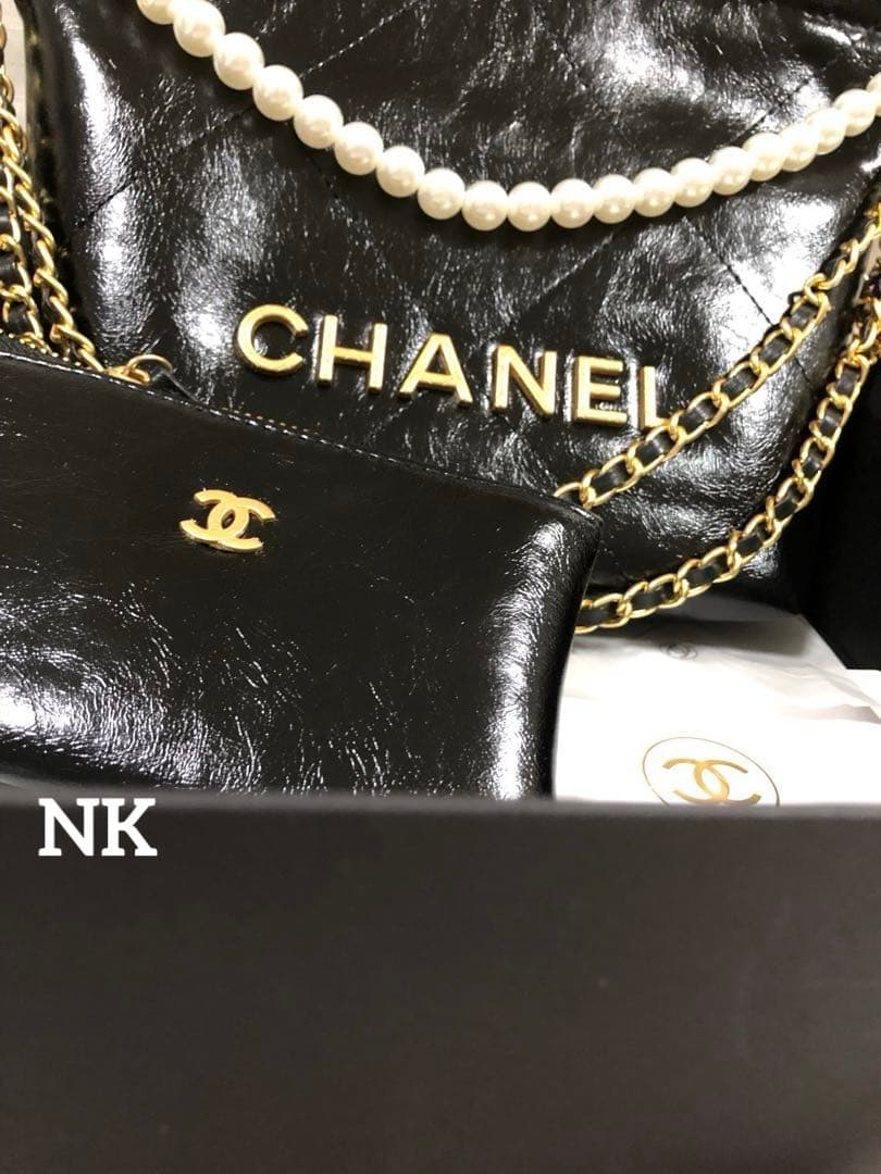 パール付き　シャネル　ノベルティ　ショルダーバッグ　VIP ブラック