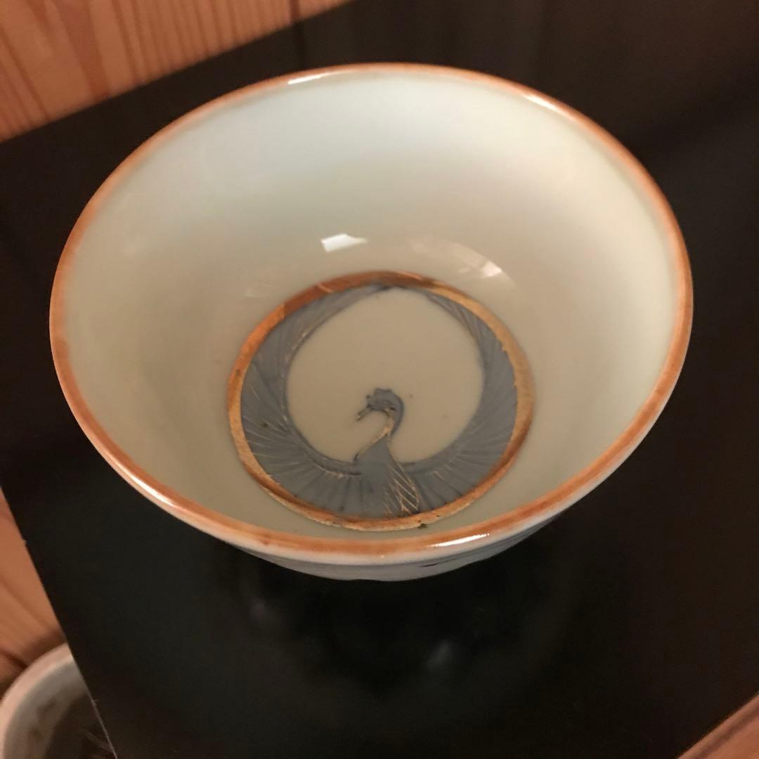 鶴丸茶碗　茶道具　茶室　茶碗