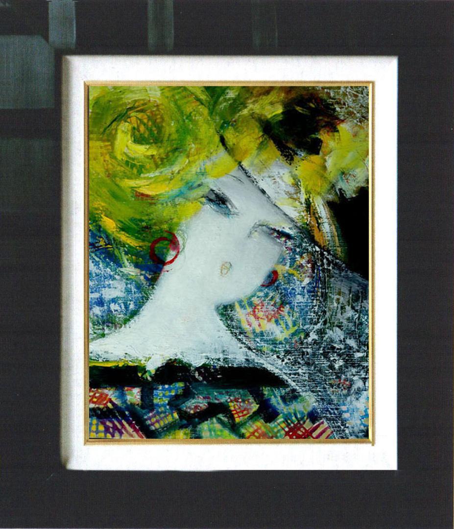 油絵 菅家令子 絵 絵画 インテリア F6-080312 人物 女性像