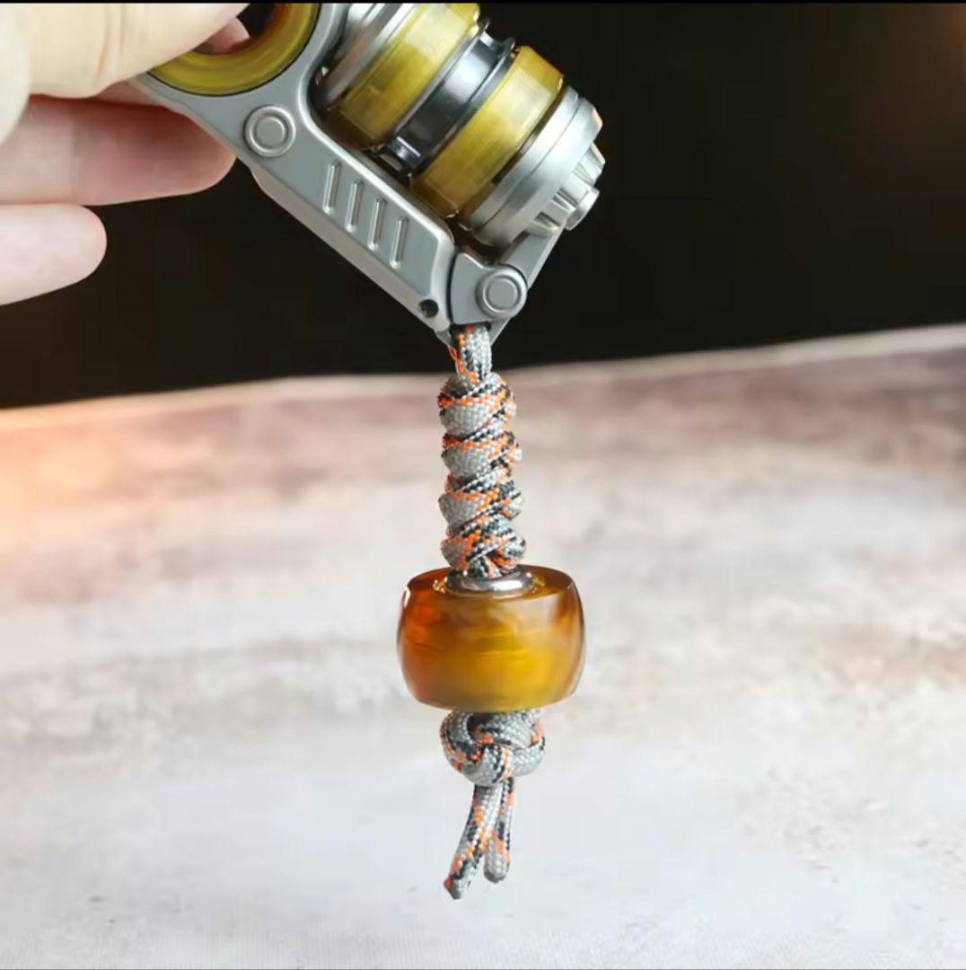 新品 フィジェットトイ スタングレネード 音叉内蔵 EDC スピナー イエロー